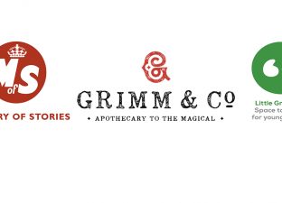 Logos of Ministry of Stories, Grimm & Co and Little Green Pig