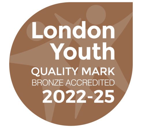The London Youth Quality Mark logo celebrating our provision of high quality safe services to young people