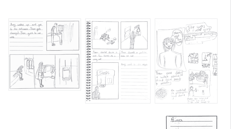 A hand written comic about Amy’s day, that began very normally before taking a dramatic turn... 